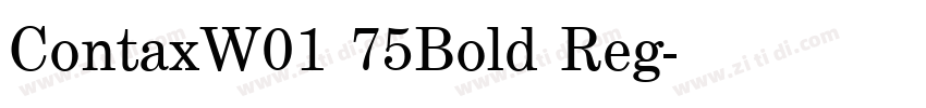 ContaxW01 75Bold Reg字体转换